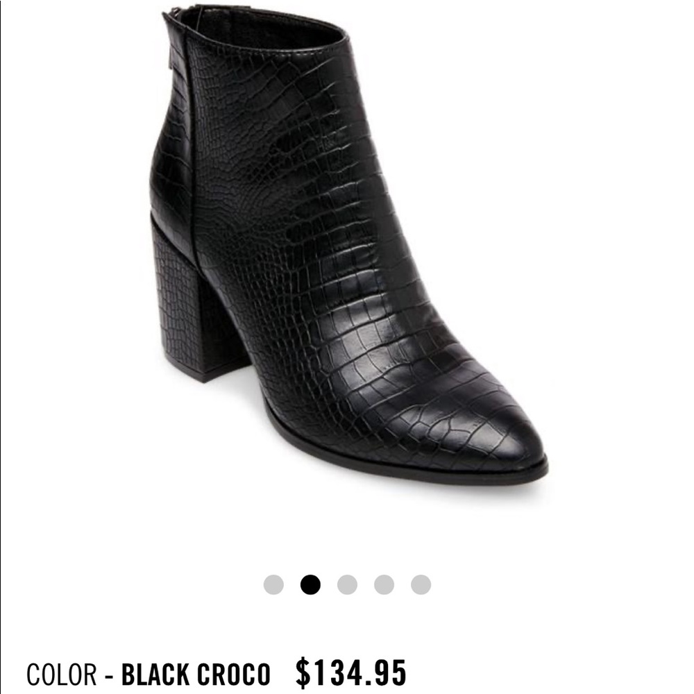 Steve Madden Black Croc Booties